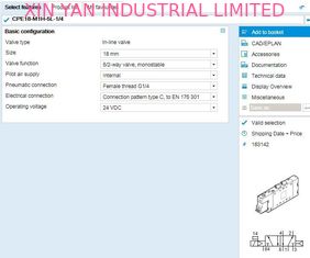 China Original  Festo  Solenoid valve CPE18-M1H-5L-1/4 163142 ,including coil supplier