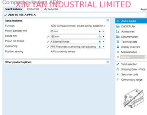 China ORIGINAL festo   Standards-based cylinders ， Compact cylinders to ISO 21287 &gt; Compact cylinderADN-50-165-A-PPS-A,536309 supplier