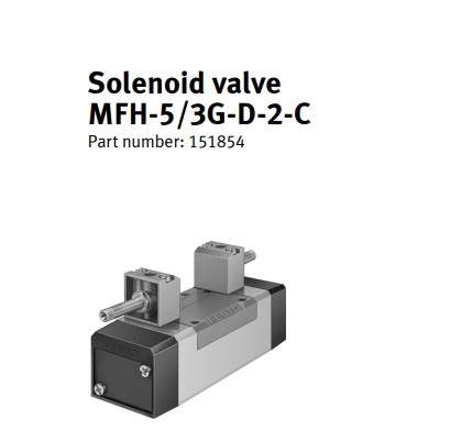 Solenoid valve MFH-5/3G-D-2-C  151854 supplier